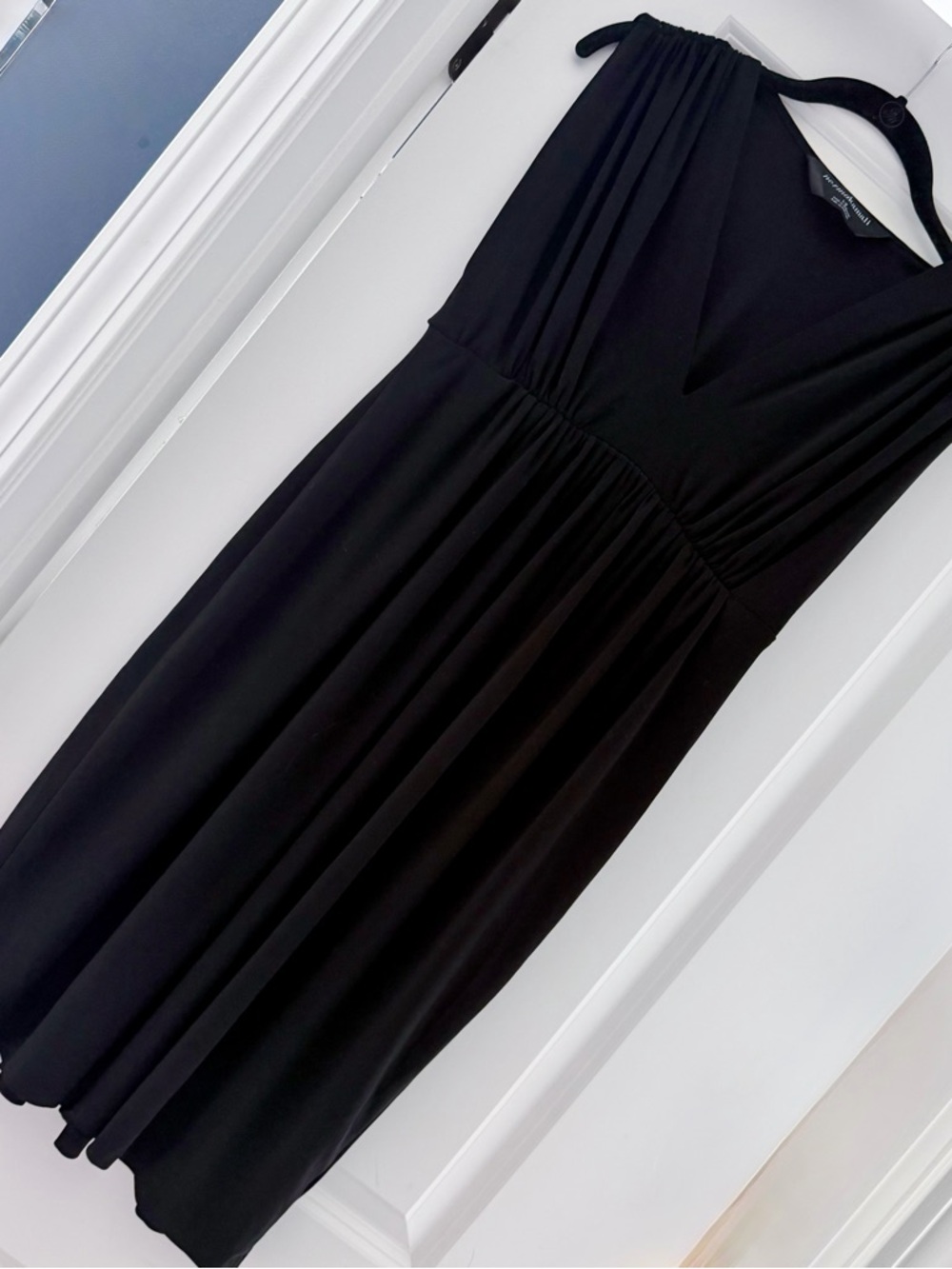 Classic Black V-Neck Women's Dress
